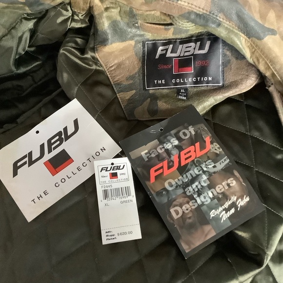 🔥FUBU Men's Camouflage Leather Jacket RARE FIND!!!!!!!! - Picture 6 of 13